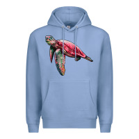 Colony Blue sea turtle pink glitter Premium Hoodie - Artiststas