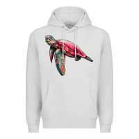 Dove Grey sea turtle pink glitter Premium Hoodie - Artiststas