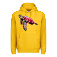 Lemon sea turtle pink glitter Premium Hoodie - Artiststas