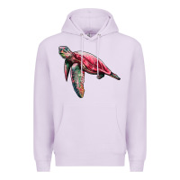 Lilac sea turtle pink glitter Premium Hoodie - Artiststas