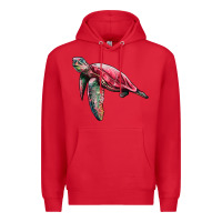 Red sea turtle pink glitter Premium Hoodie - Artiststas