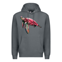 Rock sea turtle pink glitter Premium Hoodie - Artiststas
