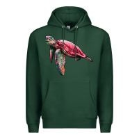 Sports Green sea turtle pink glitter Premium Hoodie - Artiststas