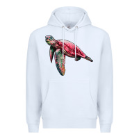 White sea turtle pink glitter Premium Hoodie - Artiststas