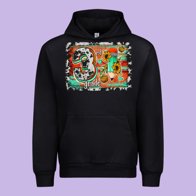 Western Back To School 3rd Grade Urban Hoodie Designed By Jasminsmagicworld