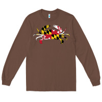 Chestnut Maryland Crab State Pride Flag Long Sleeve Tee - maiPhamDesign