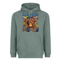 Sage just a little moody 4th of july long haired cow Heavyweight Hoodie - Jasminsmagicworld