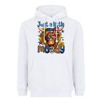 White just a little moody 4th of july long haired cow Heavyweight Hoodie - Jasminsmagicworld