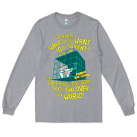 Heather Grey Pinky and the Brain The World Long Sleeve Tee - maiPhamDesign