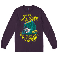 Plum Pinky and the Brain The World Long Sleeve Tee - maiPhamDesign