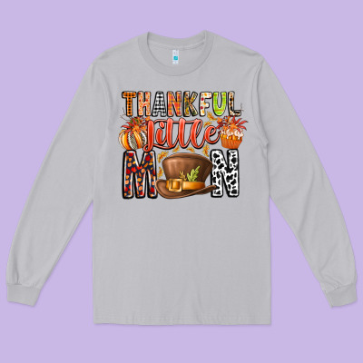 Thankful Little Mon Long Sleeve Tee Designed By Cowhidedigitalart