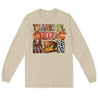 Mushroom Thankful Little Mon Long Sleeve Tee - CowhideDigitalArt