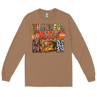Toasted Coconut Thankful Little Mon Long Sleeve Tee - CowhideDigitalArt