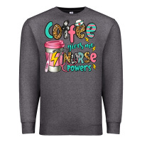 Charcoal Heather coffee gives me nurse powers Premium Sweatshirt - Jasminsmagicworld