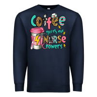 Navy coffee gives me nurse powers Premium Sweatshirt - Jasminsmagicworld