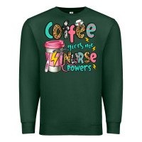Sports Green coffee gives me nurse powers Premium Sweatshirt - Jasminsmagicworld