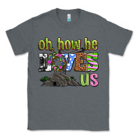 Charcoal Heather Easter Day Oh he loves us Classic Tee - OliviaCreatesArt