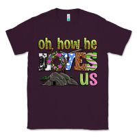 Plum Easter Day Oh he loves us Classic Tee - OliviaCreatesArt