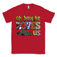 Red Easter Day Oh he loves us Classic Tee - OliviaCreatesArt