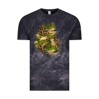 Cloud Black camouflage and leopard patch  1 Vintage Tee - BundleAndBundleShop