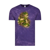 Cloud Purple camouflage and leopard patch  1 Vintage Tee - BundleAndBundleShop