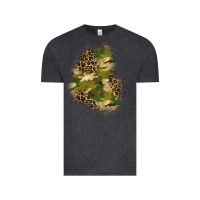 Vintage Black camouflage and leopard patch  1 Vintage Tee - BundleAndBundleShop