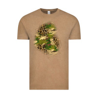 Vintage Coffee camouflage and leopard patch  1 Vintage Tee - BundleAndBundleShop