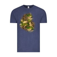Vintage Denim camouflage and leopard patch  1 Vintage Tee - BundleAndBundleShop