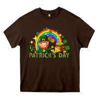 Chocolate Brown St. Patrick's Day Elf with elements Heavy Core Tee - HowdyJamesFarm