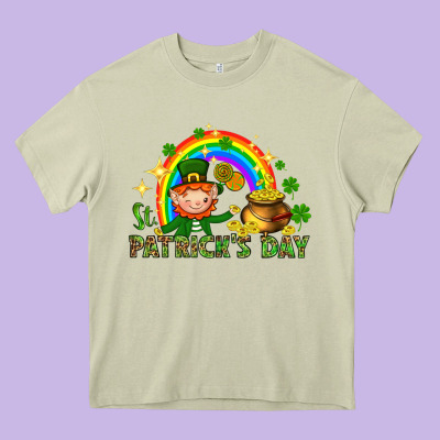 St. Patrick's Day Elf With Elements Heavy Core Tee Designed By Howdyjamesfarm