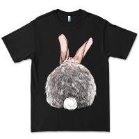 Black Easter bunny back view Premium Tee - OliviaCreatesArt