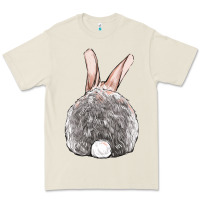 Bone Easter bunny back view Premium Tee - OliviaCreatesArt