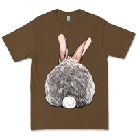 Cacao Easter bunny back view Premium Tee - OliviaCreatesArt