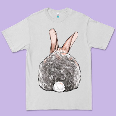Easter Bunny Back View Premium Tee Designed By Oliviacreatesart