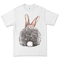 White Easter bunny back view Premium Tee - OliviaCreatesArt