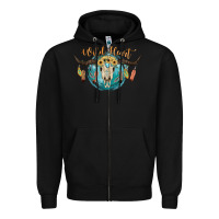 Black Wild Heart Zipper Hoodie - JahusDesignShop