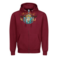 Burgundy Wild Heart Zipper Hoodie - JahusDesignShop