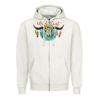 Oatmeal Heather Wild Heart Zipper Hoodie - JahusDesignShop