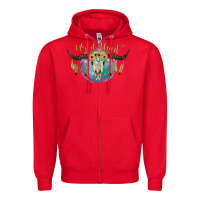 Red Wild Heart Zipper Hoodie - JahusDesignShop