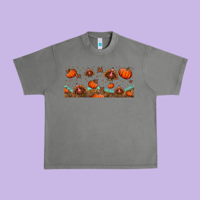 Turkey Thanksgiving Pumpkin Libbey Glass Urban Heavy Tee Designed By Bundleandbundleshop