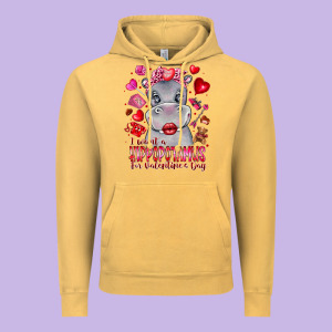 I Want Hippopotamus For Valentines Day Vintage Hoodie Designed By Cowhidedigitalart
