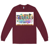 Burgundy asdfas Long Sleeve Tee - CowhideDigitalArt