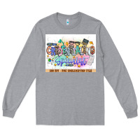 Heather Grey asdfas Long Sleeve Tee - CowhideDigitalArt