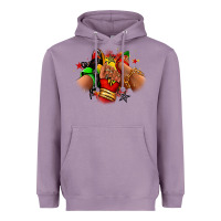 Lavender Juneteenth sneaker and heel afro woman Heavyweight Hoodie - RanaPortraitStore