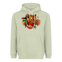 Matcha Juneteenth sneaker and heel afro woman Heavyweight Hoodie - RanaPortraitStore