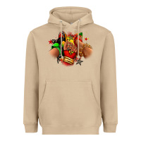 Mushroom Juneteenth sneaker and heel afro woman Heavyweight Hoodie - RanaPortraitStore