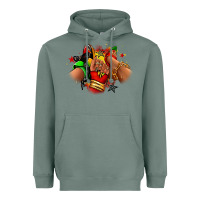 Sage Juneteenth sneaker and heel afro woman Heavyweight Hoodie - RanaPortraitStore