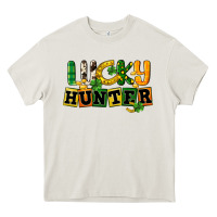 Cream Lucky hunter St. Patrick's Day Heavy Core Tee - CowGirlArtShop