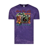 Cloud Purple When Life Gets Blurry Adjust Your Focus Vintage Camera Vintage Tee - FaDigitalArtStudio