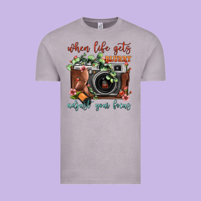 When Life Gets Blurry Adjust Your Focus Vintage Camera Vintage Tee Designed By Fadigitalartstudio